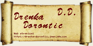 Drenka Dorontić vizit kartica